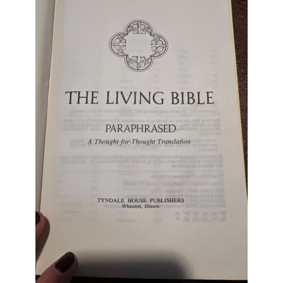 The Living Bible Red Letter Edition By Tyndale Hardcover 1971 - Picture 4 of 5